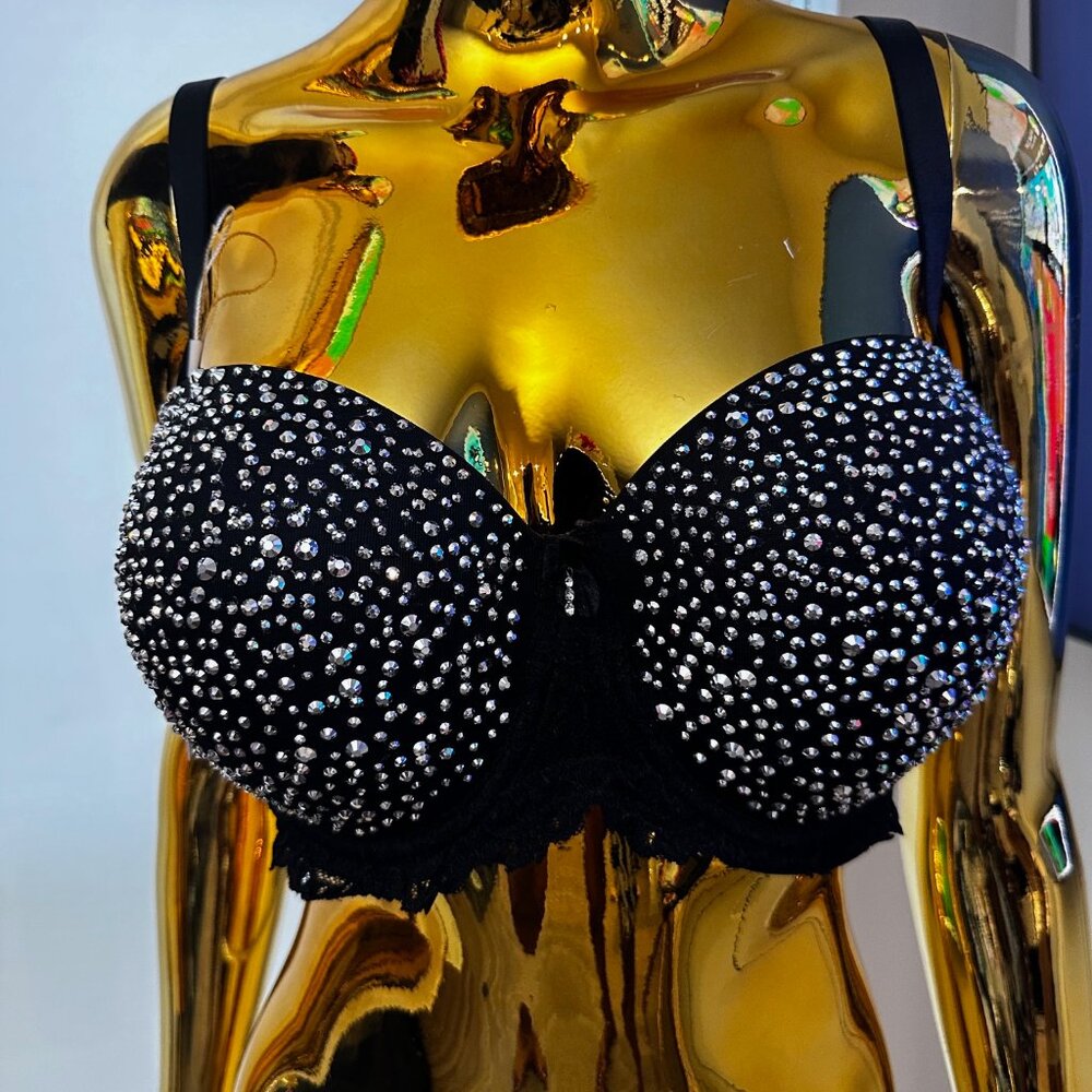 Take me to Paris Crystal Push Up Bra